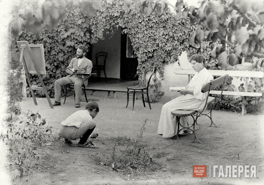 Leonid and Rosalia Pasternak with their son Boris. Odessa. 1896