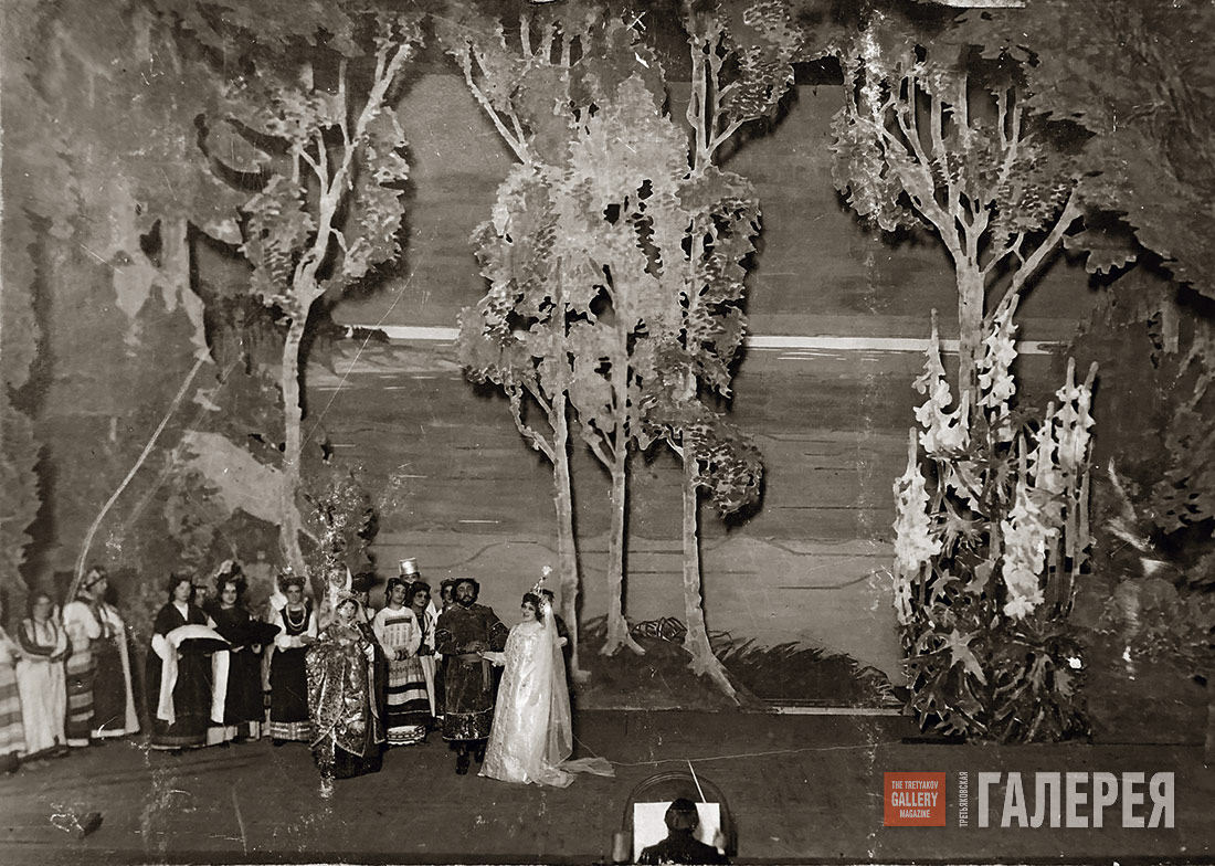 Opera “The Tale of Tsar Saltan”. Scene 1, Act 4. 1900