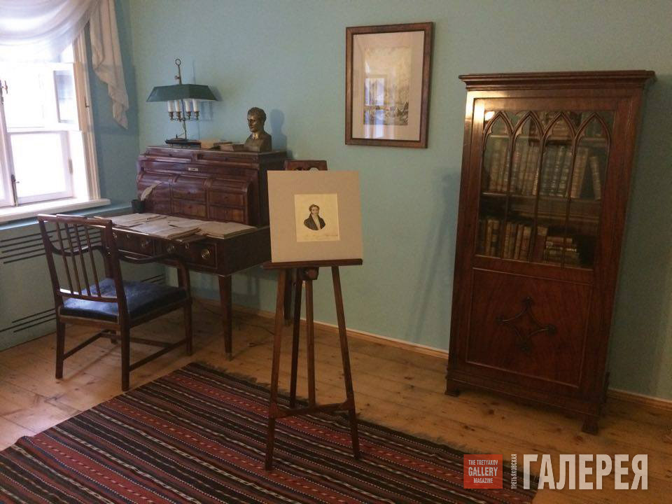 Mikhail Lermontov House-Museum in Moscow. The poet’s room on the mezzanine floor