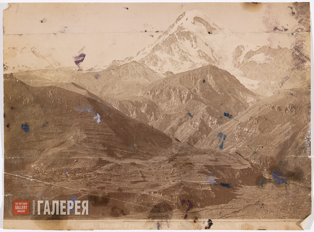 Kazbek Mountain. Photograph from Mikhail Vrubel’s collection