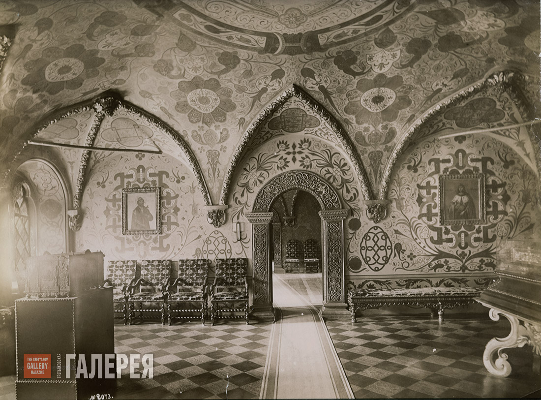 A view of part of the reception room at the Kremlin’s Terem Palace 
