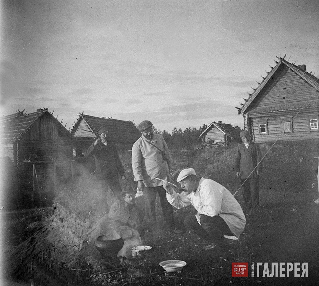 Feodor Chaliapin and Konstantin Korovin in Okhotino