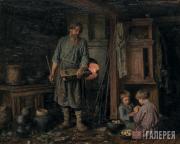 Maximov Vasily. The Widower's Morning. 1883 Maximov Vasily. The Widower's Morning. 1883