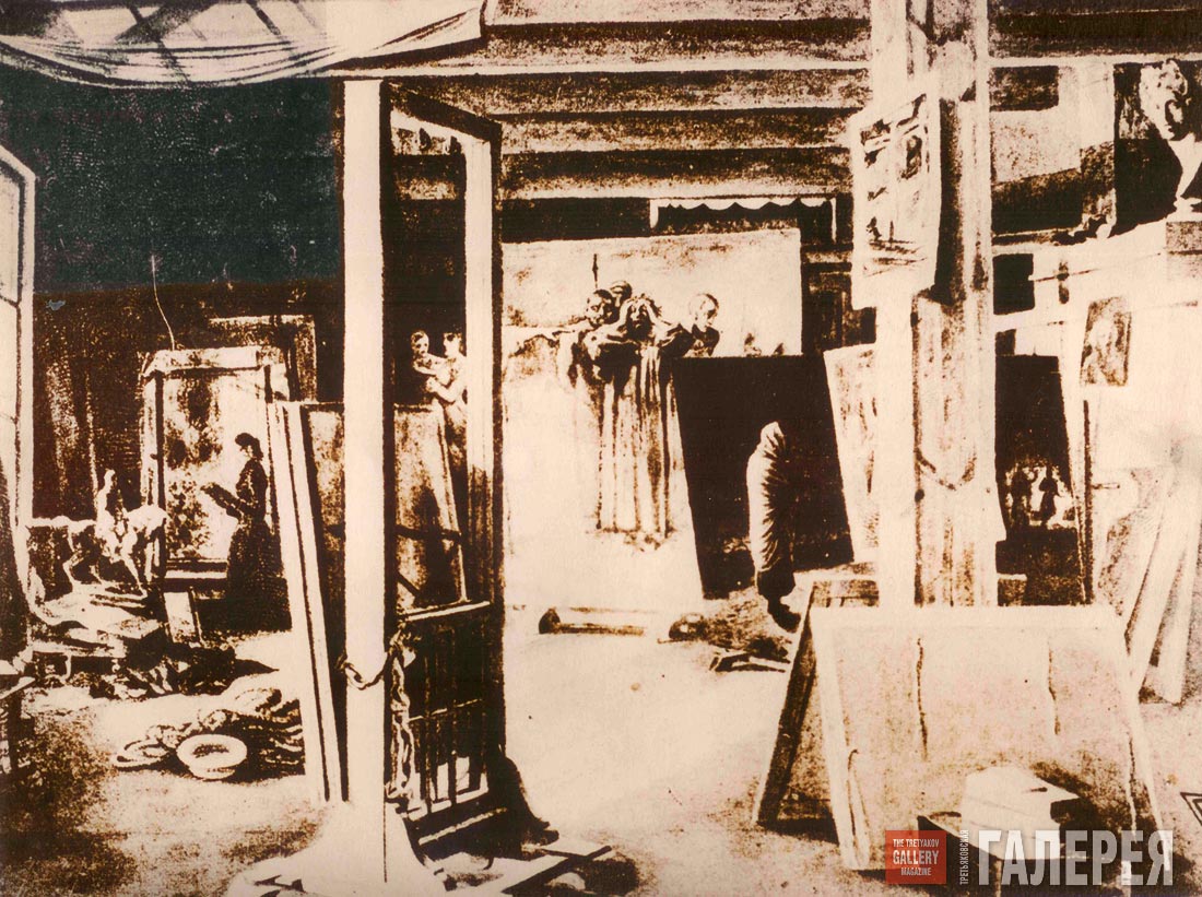 Ge's studio. Ivanovsky farm. 1894