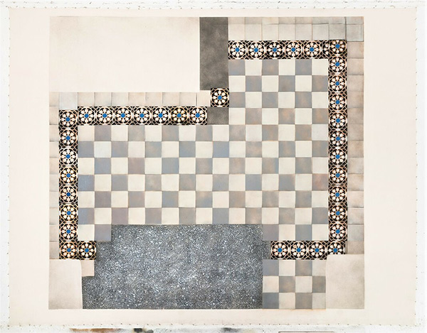 «Рядом с Юргой (Агуону 7)», 2016, холст, аэрозолевая краска, силикон, 295 × 380 cm. Коллекция Музея МО / © MO muziejus