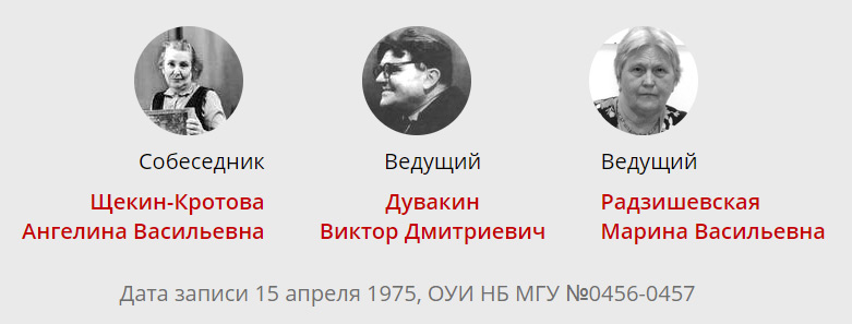 Беседы с вдовой Роберта Фалька Ангелиной Васильевной Щёкин-Кротовой