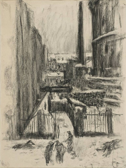 Л.О. Пастернак. Москва, зимой. 1917 г.