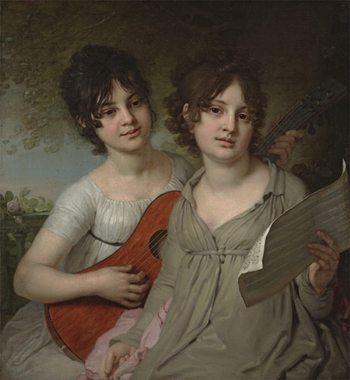Владимир Боровиковский. Портрет сестер А.Г. и В.Г. Гагариных. 1802. Третьяковская галерея